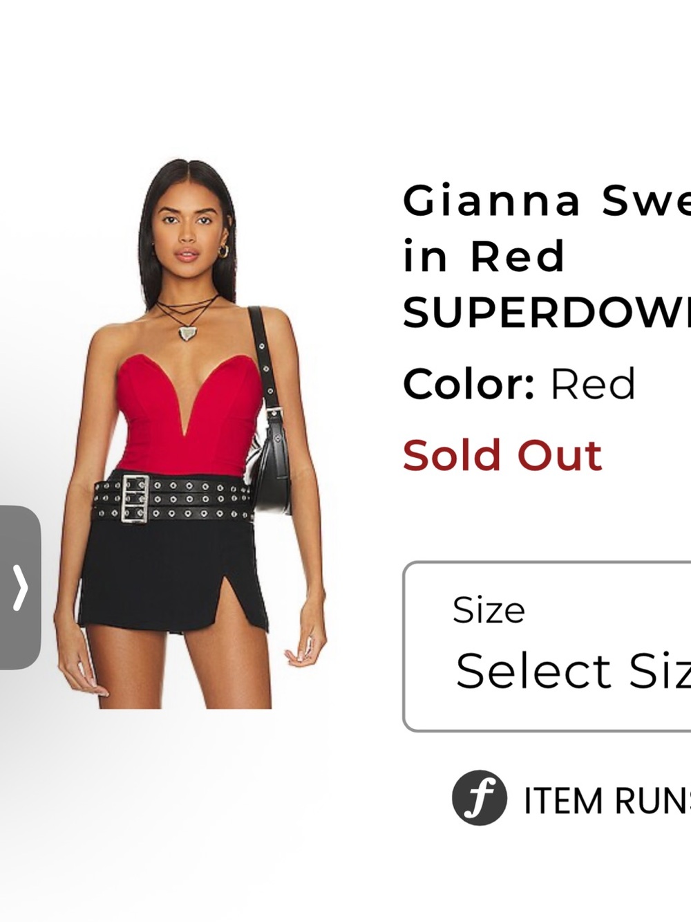 Gianna Sweetheart Bodysuit in Red - sold out online!